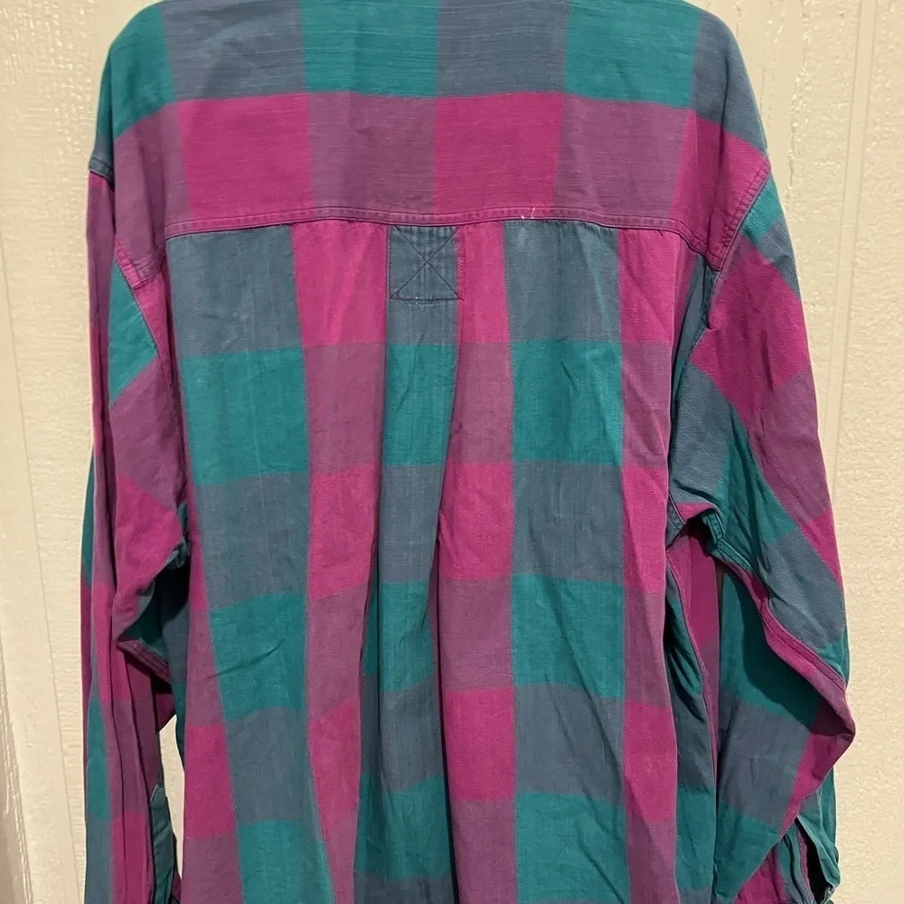Vintage Mens size xl COLOURS long sleeve button up - Picture 3 of 6